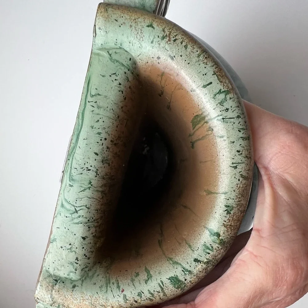 Faux Drip Glaze Wall Vase 12